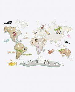 SDC VIN ST 005 WORLD MAP XL ANIMALS