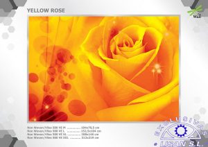 Fotomurales decorativos Rosa Amarilla