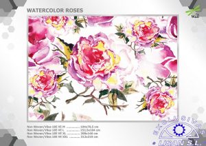 Fotomurales decorativos Rosas Acuarela