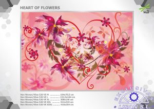 Fotomurales decorativos Corazon de Flores