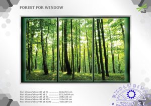 Fotomurales decorativos Bosque en Ventana
