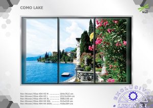 Fotomurales decorativos lago Como dividido