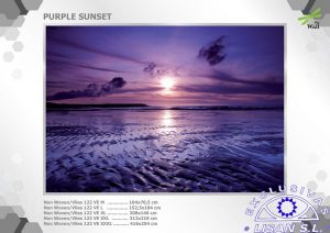 Fotomurales decorativos Puesta Sol Puerpura