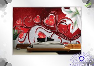 Fotomurales decorativos Corazon Espumoso 1