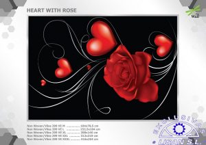 Fotomurales decorativos Corazon de Rosa 1