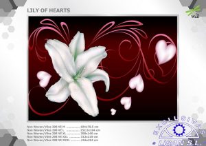 Fotomurales decorativos Corazon Lirio