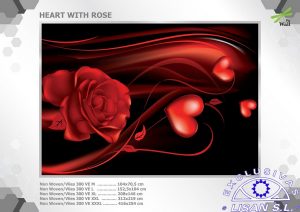 Fotomurales decorativos Corazon Rosa