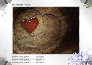 Fotomurales decorativos Corazon de Madera