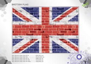 Fotomurales decorativos Bandera Britanica ladrillo