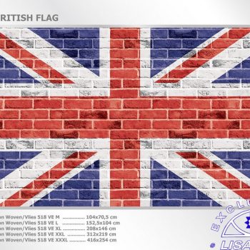 Fotomurales decorativos Bandera Britanica ladrillo