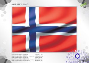 Fotomurales decorativos Bandera Noruega Ondulante