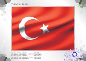 Fotomurales decorativos Bandera Turquia Ondulante