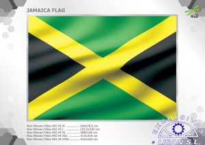 Fotomurales decorativos Bandera Jamaica Ondulante