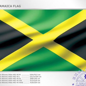 Fotomurales decorativos Bandera Jamaica Ondulante