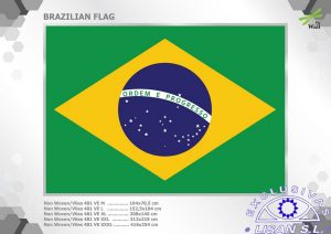 Fotomurales decorativos Bandera Brasil