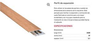 Perfil Expansion Finfloor